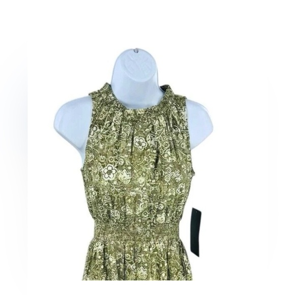 Tuckernuck Bergamot Walker Dress XS NWT Green Floral Midi Cotton Pockets - Picture 7 of 11